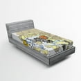 thumbnail image 1 of Ambesonne Animal Fitted Sheet, Farm Sheep Basketball, Twin Size, Tan and Grey, 1 of 2