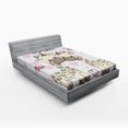 thumbnail image 1 of Ambesonne Animal Fitted Sheet, Giraffes and Hearts, Queen Size, White Grey Pink, 1 of 3