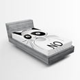 thumbnail image 1 of Ambesonne Animal Fitted Sheet, Grumpy Face Famous Cat, Twin Size, Black and White, 1 of 3