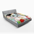 thumbnail image 1 of Ambesonne Animal Fitted Sheet, Hipster Panda in, Full Size, Multicolor, 1 of 3