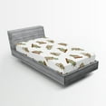 thumbnail image 1 of Ambesonne Animal Fitted Sheet, Koala Pattern, Twin Size, White Grey, 1 of 3