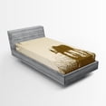 thumbnail image 1 of Ambesonne Animal Fitted Sheet, Lake River Forest Wild, Twin Size, Cream Sepia, 1 of 2