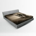 thumbnail image 1 of Ambesonne Animal Fitted Sheet, Pair of Animals Dust, Full Size, Tan Taupe, 1 of 2
