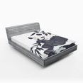thumbnail image 1 of Ambesonne Animal Fitted Sheet, Panda in Zoo Chinese, Full Size, Cadet Blue White, 1 of 2