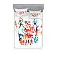thumbnail image 1 of Ambesonne Animal Fitted Sheet & Pillow Sham Set, Abstract Wild Birds Owl, Queen, Multicolor, 1 of 2