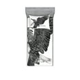 thumbnail image 1 of Ambesonne Animal Fitted Sheet & Pillow Sham Set, Bald Eagle Swoop Sketchy, Twinxl, Black Pale Grey, 1 of 2