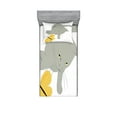 thumbnail image 1 of Ambesonne Animal Fitted Sheet & Pillow Sham Set, Cat Yellow Moth, Twin, Black Marigold and Grey, 1 of 2