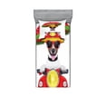 thumbnail image 1 of Ambesonne Animal Fitted Sheet & Pillow Sham Set, Dog Driving a Motorcycle, Twinxl, Red, 1 of 2
