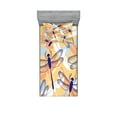 thumbnail image 1 of Ambesonne Animal Fitted Sheet & Pillow Sham Set, Dragonfly Pattern Boho, Twinxl, Multicolor, 1 of 2