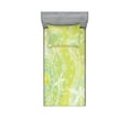 thumbnail image 1 of Ambesonne Animal Fitted Sheet & Pillow Sham Set, Dragonfly over Mandala, Twinxl, Green White, 1 of 2