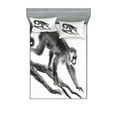 thumbnail image 1 of Ambesonne Animal Fitted Sheet & Pillow Sham Set, Exotic Jungle Monkey, Queen, Dimgrey, 1 of 2