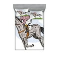 thumbnail image 1 of Ambesonne Animal Fitted Sheet & Pillow Sham Set, Horse Racing Sketch, Queen, Multicolor, 1 of 2