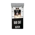 thumbnail image 1 of Ambesonne Animal Fitted Sheet & Pillow Sham Set, Jail Kitty Under Arrest, Twin, Brown Black White, 1 of 2