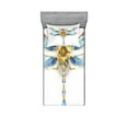 thumbnail image 1 of Ambesonne Animal Fitted Sheet & Pillow Sham Set, Mechanical Dragonfly, Twin, Yellow Blue, 1 of 2