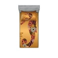 thumbnail image 1 of Ambesonne Animal Fitted Sheet & Pillow Sham Set, Seahorse Ornate Floral, Twinxl, Multicolor, 1 of 2