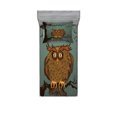 thumbnail image 1 of Ambesonne Animal Fitted Sheet & Pillow Sham Set, Tired Owl on Oak Tree, Twinxl, Blue Brown, 1 of 3