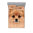 thumbnail image 1 of Ambesonne Animal Fitted Sheet & Pillow Sham Set, Vintage Pomerian Dog, Queen, Multicolor, 1 of 2