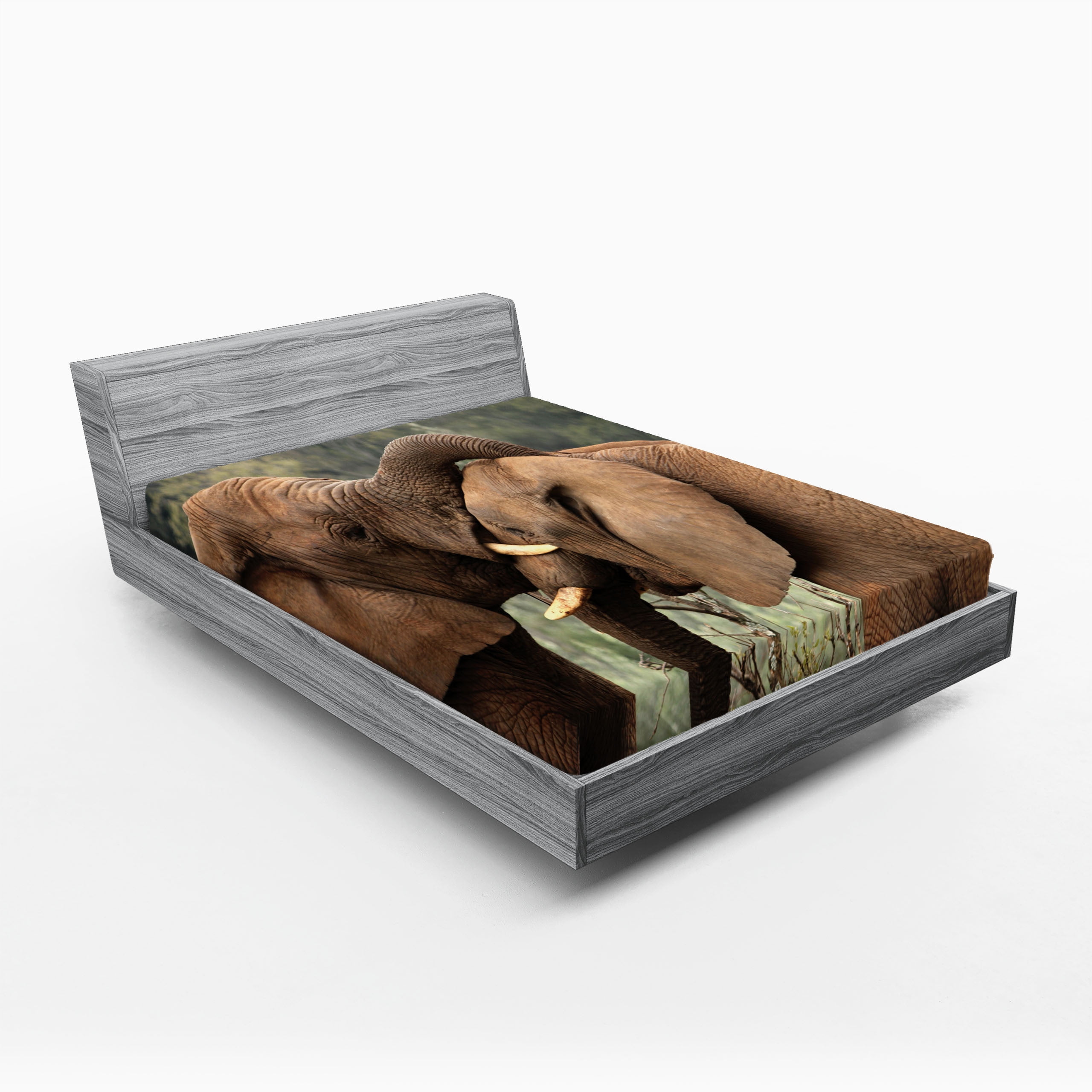 Ambesonne Microfiber Fitted Sheet