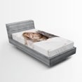 thumbnail image 1 of Ambesonne Animal Fitted Sheet, Scottish Fold Kittens, Twin XL Size, White and Grey, 1 of 3