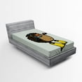thumbnail image 1 of Ambesonne Animal Fitted Sheet, Scuba Diver Hedgehog, Twin Size, Pale Blue Yellow, 1 of 2