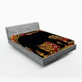thumbnail image 1 of Ambesonne Animal Fitted Sheet, Silhouette, Queen Size, Brown and Black, 1 of 2
