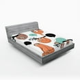 thumbnail image 1 of Ambesonne Animal Fitted Sheet, Smiling Sloth Cartoon, California King, Multicolor, 1 of 3