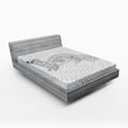 thumbnail image 1 of Ambesonne Animal Fitted Sheet, Squirrel Geometric, Full Size, White Grey, 1 of 2