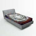 thumbnail image 1 of Ambesonne Animal Fitted Sheet, Tiger from Outer Space, Twin Size, Brown White and Black, 1 of 3