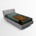 thumbnail image 1 of Ambesonne Animal Fitted Sheet, Tired Owl on Oak Tree, Twin XL Size, Blue Brown, 1 of 2