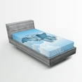 thumbnail image 1 of Ambesonne Animal Fitted Sheet, and Clouds, Twin Size, Pale Blue, 1 of 3