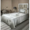 thumbnail image 1 of Ambesonne Animal Fitted & Top Sheet Set with Sham, Wild, Black and White, 1 of 4