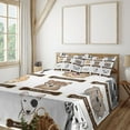 thumbnail image 1 of Ambesonne Animal Fitted & Top Sheet Set with Shams, Boston Terrier Dogs, White Cream and Grey, 1 of 4
