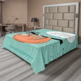 thumbnail image 1 of Ambesonne Animal Flat Sheet, Flirty Sloth Cartoon, Full Size, Multicolor, 1 of 1