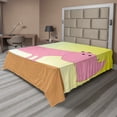 thumbnail image 1 of Ambesonne Animal Flat Sheet, Horned Mammal Cartoon Sketch, King Size, Pale Pink and Multicolor, 1 of 1