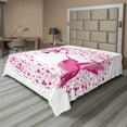 thumbnail image 1 of Ambesonne Animal Flat Sheet, Hummingbird Flower Dots, California King, Pink Fuchsia, 1 of 1