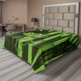 thumbnail image 1 of Ambesonne Animal Flat Sheet, Jungle Trees Funny Frog Art, Queen Size, Green, 1 of 1