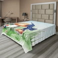 thumbnail image 1 of Ambesonne Animal Flat Sheet, Mushroom Garden Leaf, King Size, Multicolor, 1 of 1