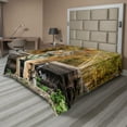 thumbnail image 1 of Ambesonne Animal Flat Sheet, Tiger in Forest, Full Size, Orange and Brown, 1 of 1