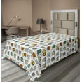 thumbnail image 1 of Ambesonne Animal Flat Sheet, Whimsical Layout Elements, TwinXL Size, Multicolor, 1 of 1