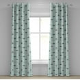 thumbnail image 1 of Ambesonne Animal Grommet Curtain, Cartoon Seafoam Fun Pattern, 50" x 96", Teal, 1 of 6