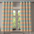 thumbnail image 1 of Ambesonne Animal Grommet Curtain, Exotic Geometric Art, 50" x 54", Turquoise Orange Cream, 1 of 6