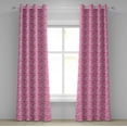 thumbnail image 1 of Ambesonne Animal Grommet Curtain, Savannah Zebra Stripes Print, 50" x 96", Pink Black, 1 of 6