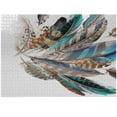 thumbnail image 1 of Ambesonne Animal Jigsaw Puzzle Durable Cardboard, Contour Feather Fashion, 1000 pcs, Teal Brown, 1 of 5