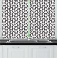 thumbnail image 1 of Ambesonne Animal Kitchen Curtains, Cartoon Penguins and Clouds, 55"x45", Dimgray White Black, 1 of 1