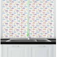 thumbnail image 1 of Ambesonne Animal Kitchen Curtains, Jungle Animal, 55"x39", Multicolor, 1 of 2