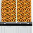 thumbnail image 1 of Ambesonne Animal Kitchen Curtains, Squares Art, 55"x45", Multicolor, 1 of 1