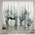 thumbnail image 1 of Ambesonne Animal Kitchen Curtains, Wild Animal Pastel Design, 55"x39", Pale Green and Pale Blue, 1 of 3