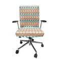 thumbnail image 1 of Ambesonne Animal Office Chair Cover Stretchable High Back, Exotic Geometric Art, Turquoise Orange Cream, 1 of 1