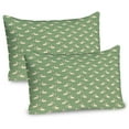 thumbnail image 1 of Ambesonne Animal Pillow Sham 2 Pack, Theme Hare Long Ear, 30"x20", Cream Reseda Green, 1 of 3