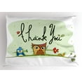 thumbnail image 1 of Ambesonne Animal Pillow Sham, Bird Owl, 26" X 20", Green, 1 of 2